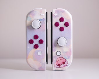 カスタムJoy-con　WHITE×PINKメタリック2 Custom Nintendo Switch Joy-Con Controllers Pink with White