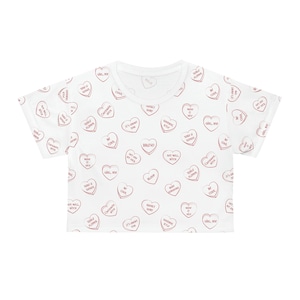 Bravo Conversation Hearts Crop Tee