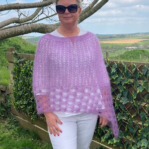 Mohair poncho