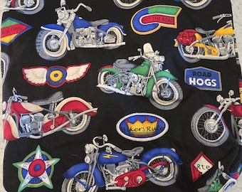 motorcycle print tote bag