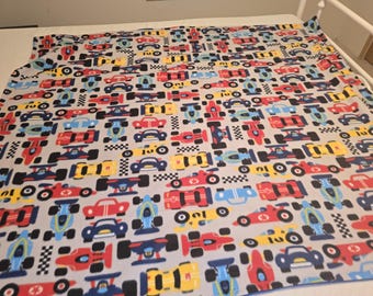 Race car fleece blanket
