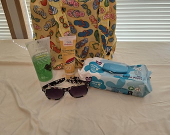 flip flop print tote bag