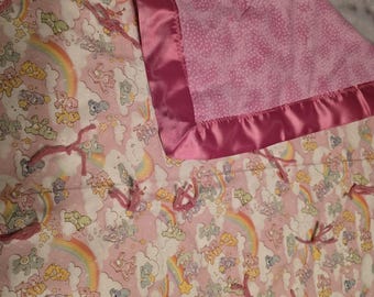 Care bear baby quilt