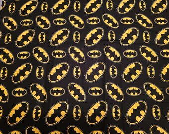 Batman Logo Print Pillowcase - Yellow and Black Single Pillow