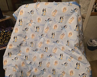 Bluey baby quilt