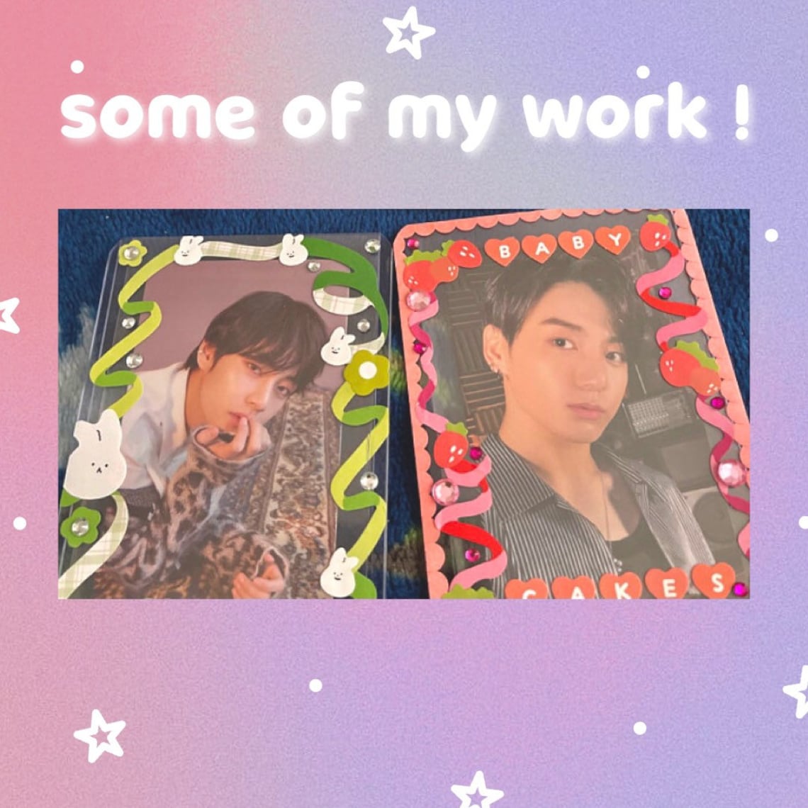 Kpop Photocard Kidcore/cottagecore Toploader Placeholders Etsy Canada