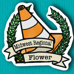 Midwest Flower Funny Sticker (Weatherproof)