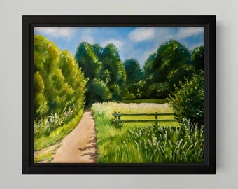A quite path oil painting on canvas
