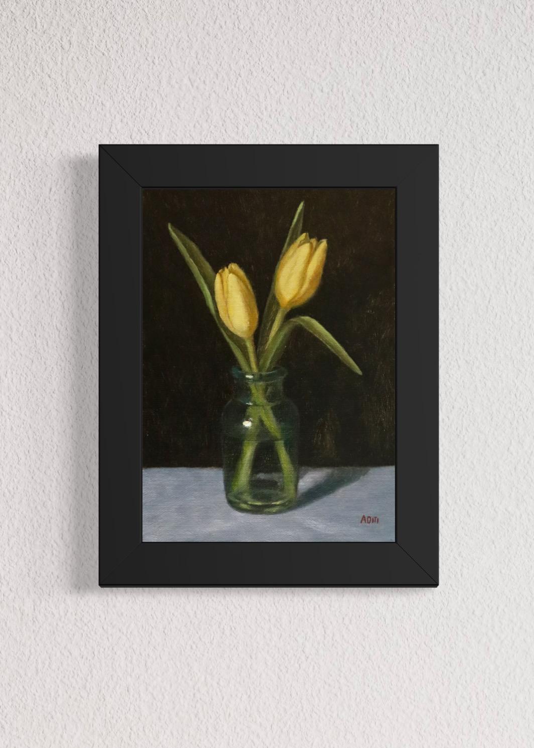 Tulip Floral Oil Painting, Still Life Artwork on Linen - Etsy