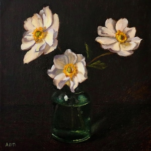 Anemone painting floral artwork oil painting on canvas wall art home decor