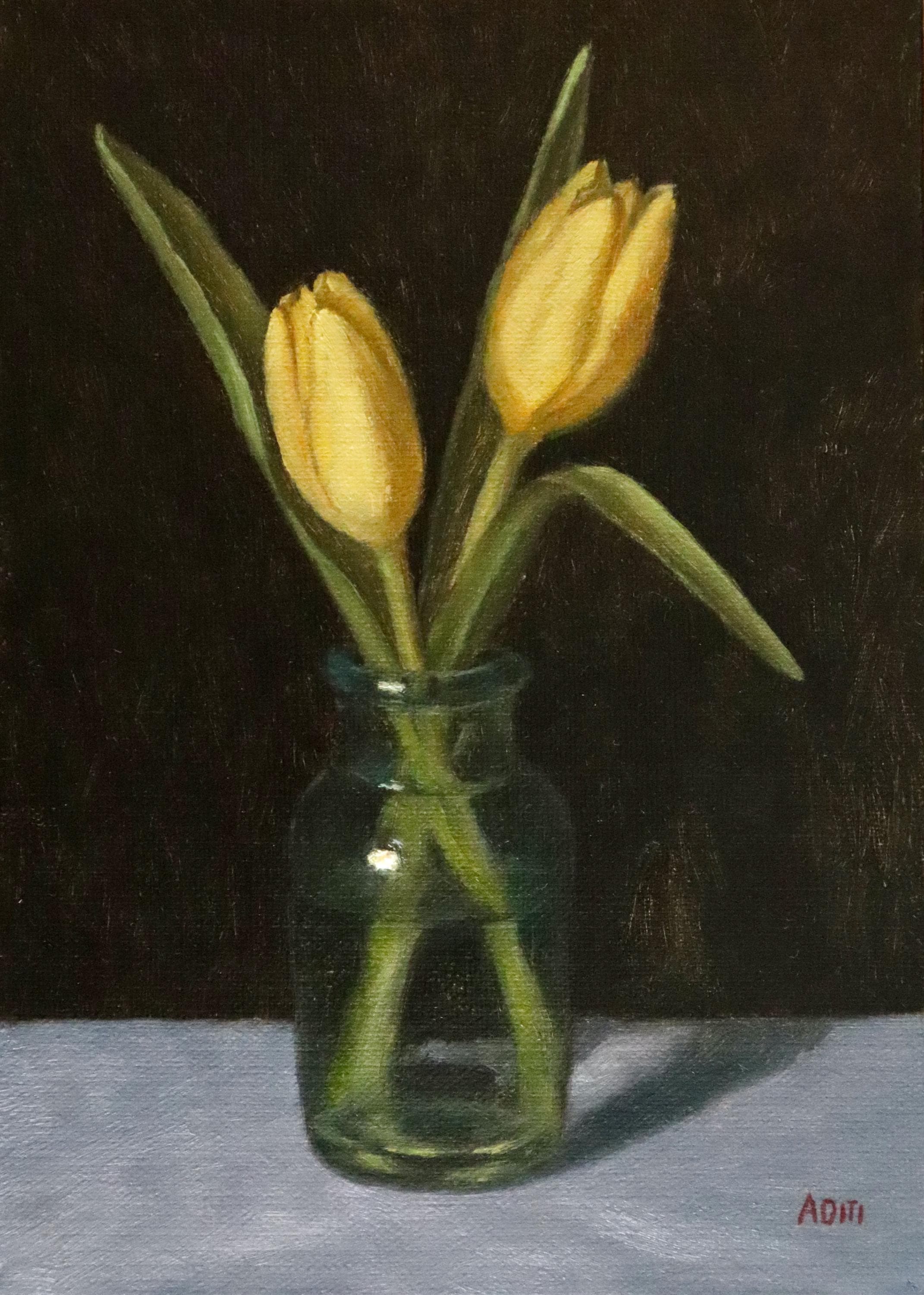 Tulip Floral Oil Painting, Still Life Artwork on Linen - Etsy