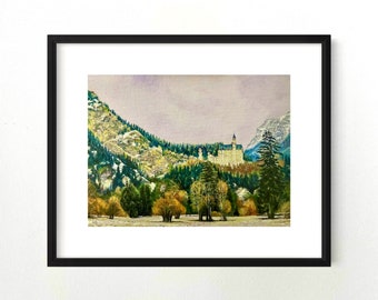 Castle On The Hill Oil Painting On Canvas Limited Edition Fine Art Print
