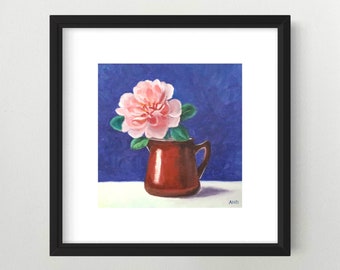 Garden Rose Oil Painting On Canvas Limited Edition Fine Art Print