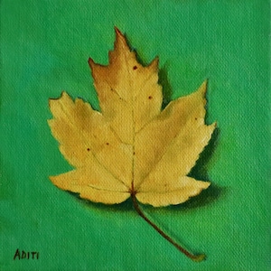 Gelb Herbst Blatt Ölgemälde Stillleben Kunst auf Leinwand Wand Kunst Wohnkultur