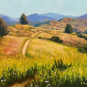 Mountain Landscape Artwork Oil Painting on Canvas Wall Decor
