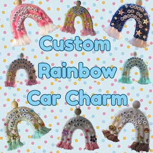 Custom Rainbow Car Charm | Rear View Mirror Charm | Car Decor | Car Charm |Rainbow Car Charm |