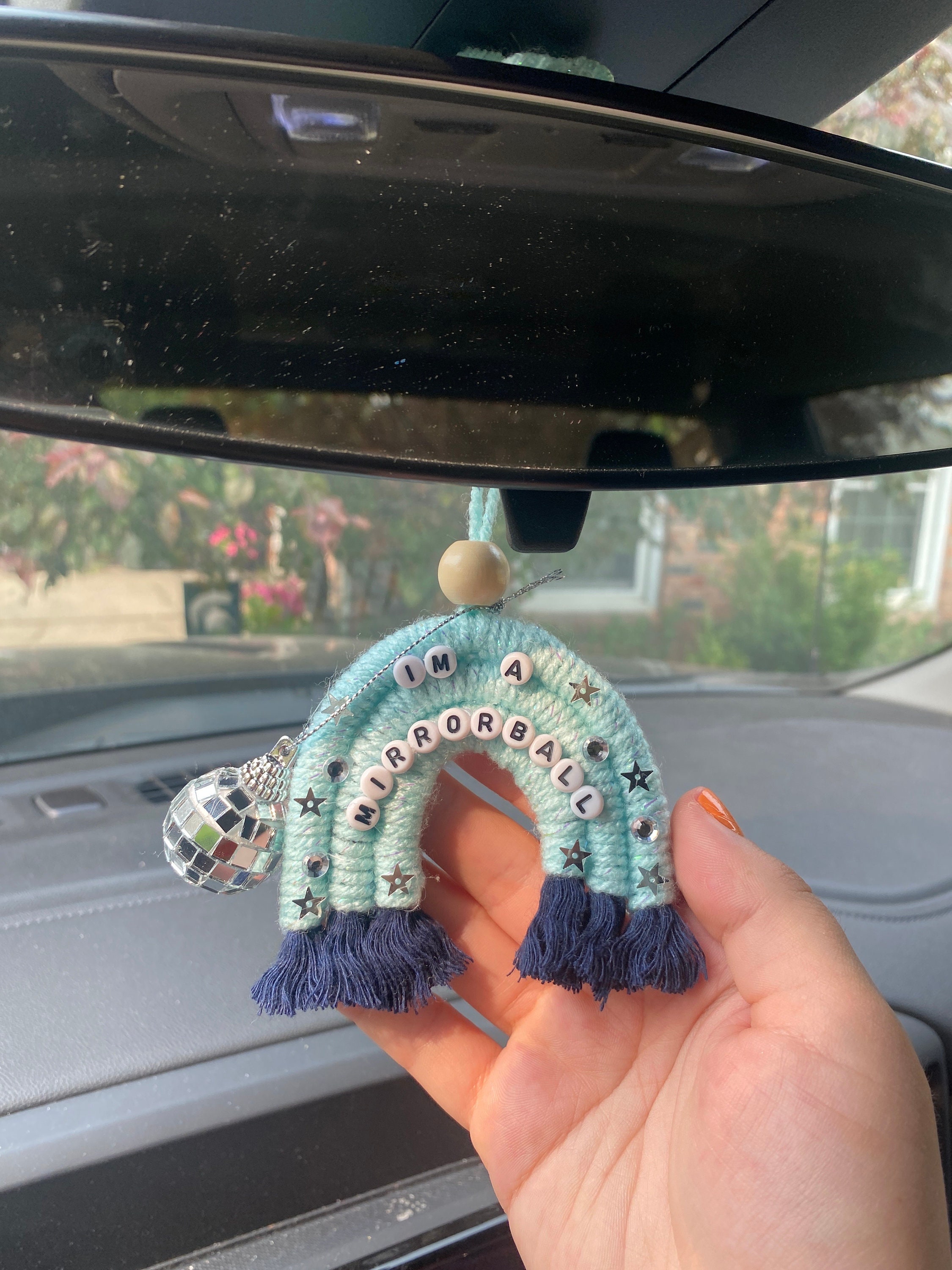 Taylor Swift Mirrorball Rainbow Car Charm Rear View Mirror - Etsy