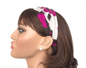 Headbands For Women,  Stretch Headband, Floral Headband, Boho Headband With Elastic Back, Wide Headband, Christmas Gift, Gift For Women