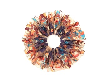 Gorgeous Scrunchies Floral Scrunchy Passionate Color Daily Party Bar Wear Trendy Hair Accessories Stylish Hair Ties Creative Ponytail Holder
