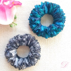 Unique Scrunchies, Fancy Scrunchies, Ponytail Holders, Bun Holders, Scrunchy Elastic Bands, Hair Accessories, Hair Ties, Gift For Girl Her
