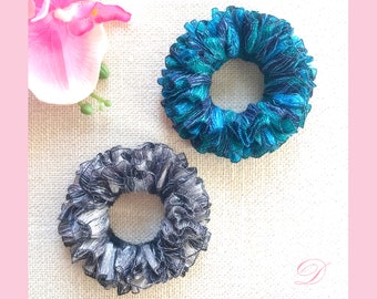 Unique Scrunchies, Fancy Scrunchies, Ponytail Holders, Bun Holders, Scrunchy Elastic Bands, Hair Accessories, Hair Ties, Gift For Girl Her