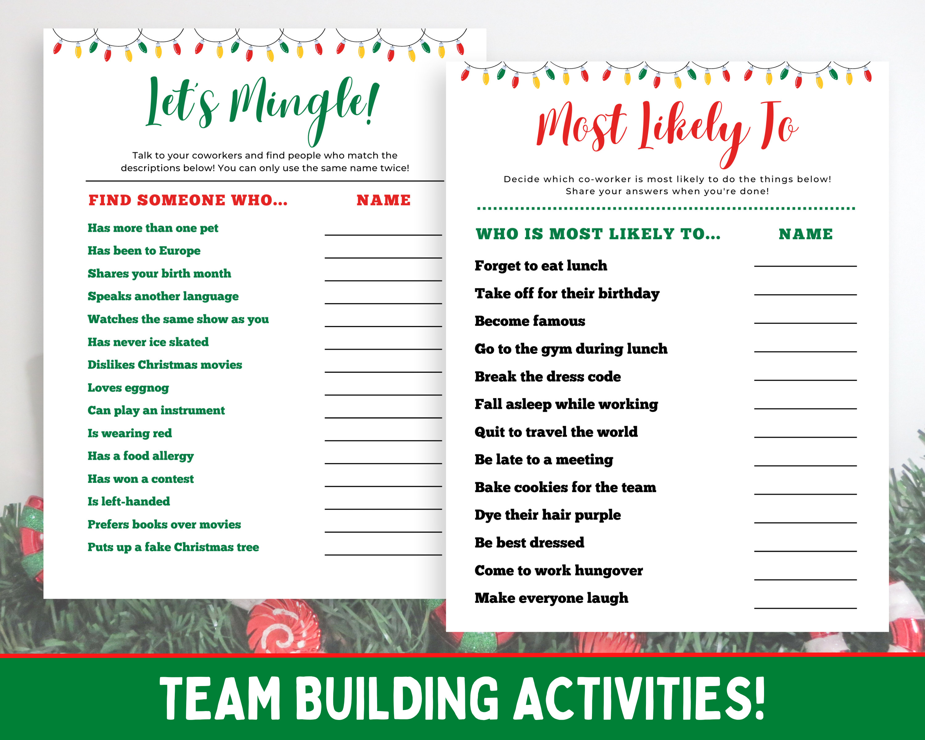 Office Holiday Party Games Office Christmas Party Games Etsy