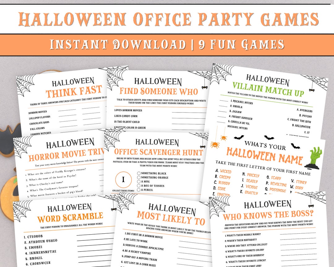 Halloween Office Party Games, Halloween Games for Office Party, Office  Halloween Ideas, Workplace Halloween Party Games -  Denmark