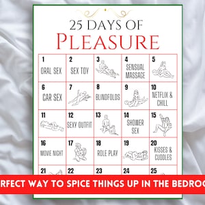 Naughty Christmas Advent calendar, Couple Advent Calender, Adult advent calendar, Sexy gift for him, Naughty couple games