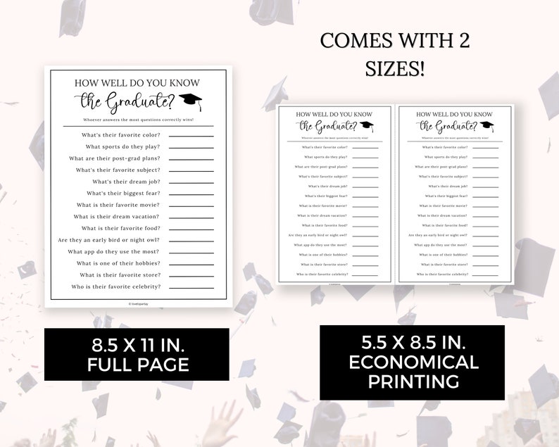 Graduation Party Games Graduation Games Printable Fun - Etsy