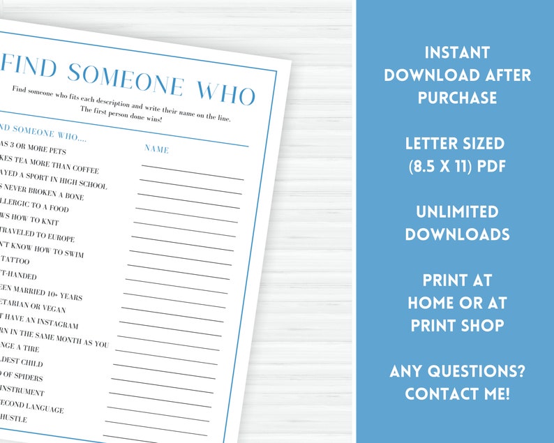 Fun Icebreaker Games Icebreaker Activities Dinner Party Etsy