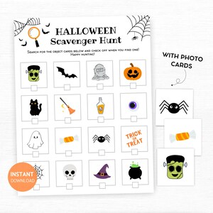 Halloween Scavenger Hunt, Halloween Games for Kids, Fun Halloween Activity, Halloween Classroom Activity, Outdoor Activity