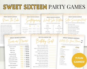 Jeux Sweet Sixteen, Jeux 16e Anniversaire, Fête 16e Anniversaire, Jeux De Fête Sweet 16, Jeux De Fête D'anniversaire Adolescent Or, Jeux D'anniversaire Pour Adolescents