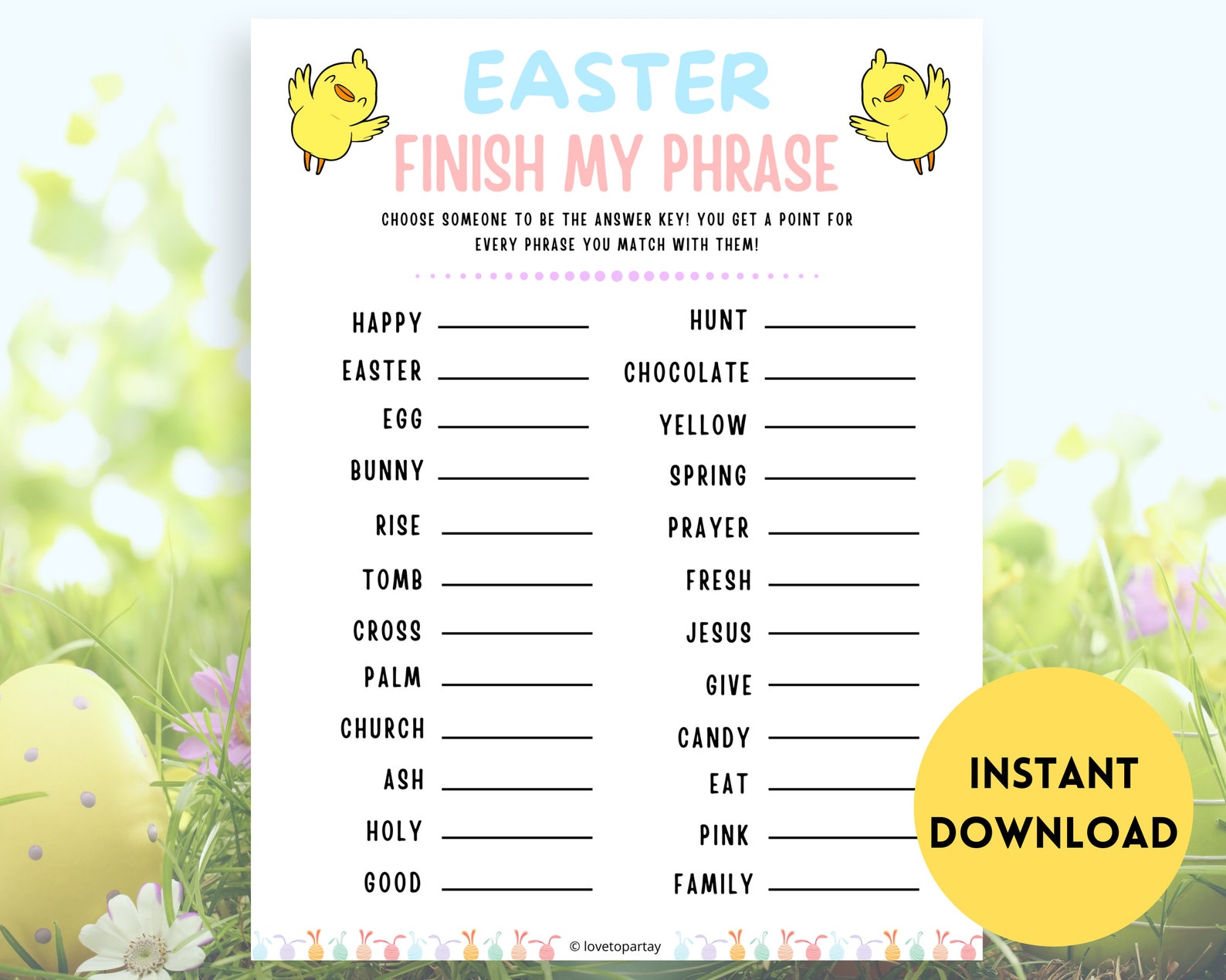 Easter Games for Adults Easter Games for Kids Kid Easter Etsy