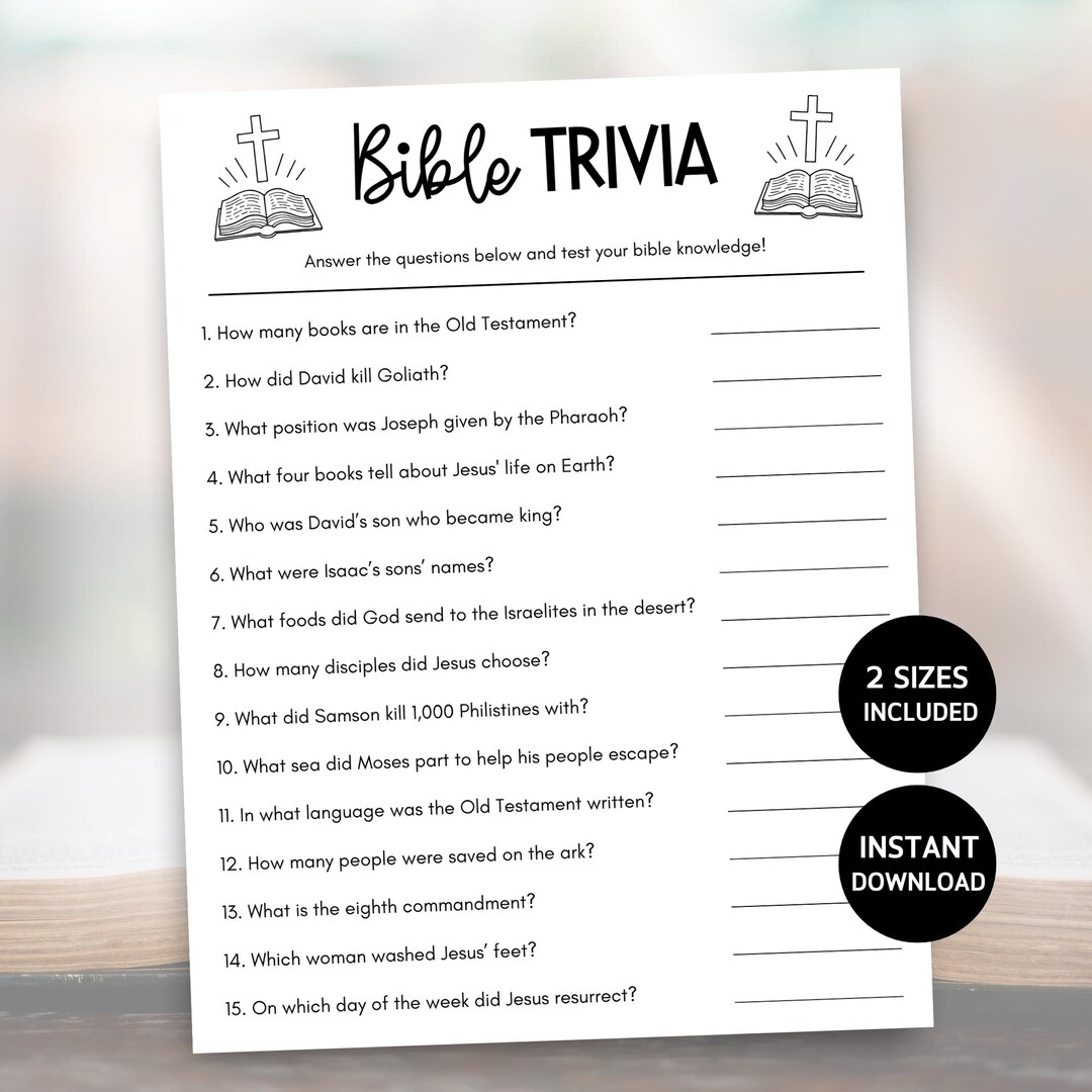 Bible Triva Game, Bible Games for Adults, Women's Ministry Game, Church ...