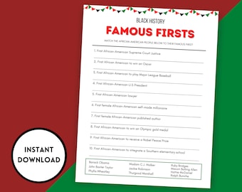 Black History Game, Black History Trivia, Black History Month Activity, Educational Games, Black History Games for Kids, Black History Quiz
