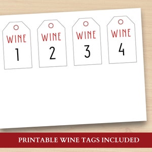 Wine Tasting Sheet 4 Wines, Wine Tasting Card, Printable Wine Tasting Scorecard, Wine Tags ...