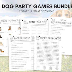 Dog Birthday Party Games, Dog Party Games, Puppy Party Games, Dog Adoption Party, Dog Themed Birthday Party, Dog Lover Birthday Games