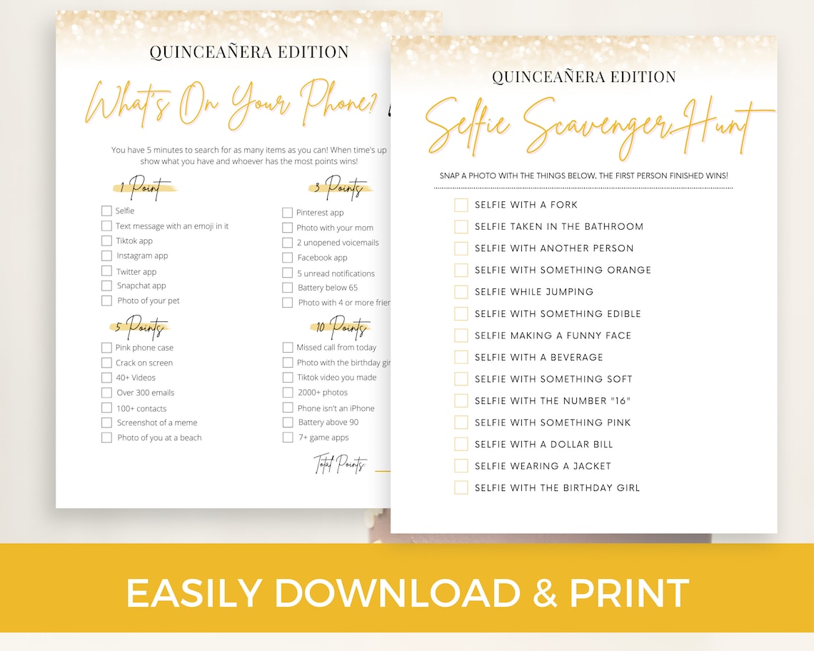 Quinceanera Games Quinceanera Party Ideas Quinceañera Games Etsy