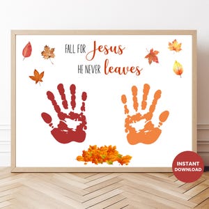 Fall Handprint Art Craft: Christian Pumpkin Sunday School Activity