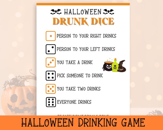 Free Printable Halloween Drink If Game for adults in 2023