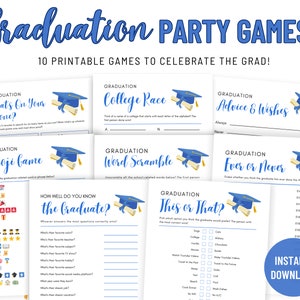 Graduation Party Games, Graduation Games Printable, Graduation Party Icebreakers, High School Graduation Party Games, Graduation Activities