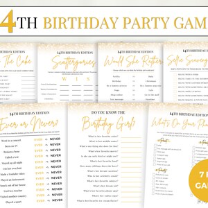 14th Birthday Party Games, 14th Birthday Games, Teen Birthday Games Printable, Teen Birthday Party Activities, Teen Birthday Games