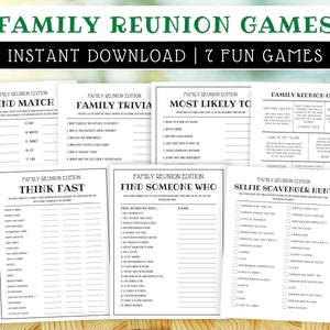 Family Reunion Games, Family Reunion Activities, Family Gathering Games, Summer Family Reunion, Family Reunion Icebreakers