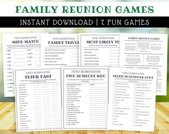 Family Reunion Games, Family Reunion Activities, Family Gathering Games, Summer Family Reunion, Family Reunion Icebreakers