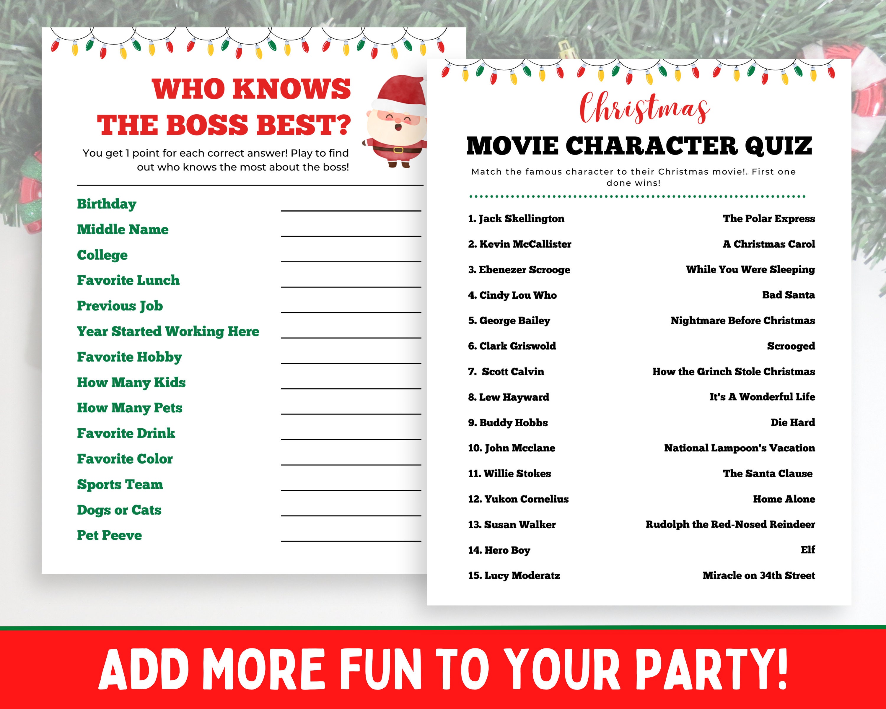 Office Holiday Party Games Office Christmas Party Games Etsy