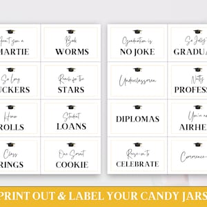 Graduation Candy Buffet Printable, Graduation Candy Buffet Sign ...