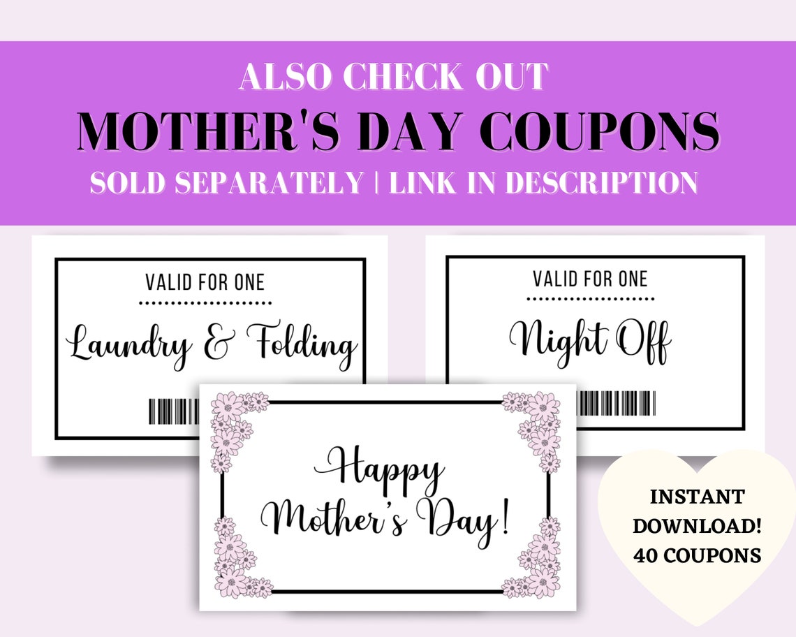 Mother's Day Conversation Starters Mother's Day Etsy