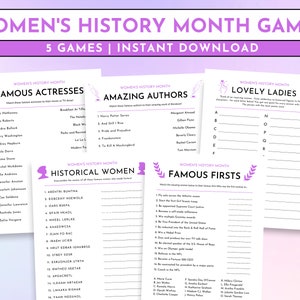 Women&#39;s History Month Games, International Women&#39;s Day Games, Women&#39;s History Month Activities, Historical Women Game, Women&#39;s History Month