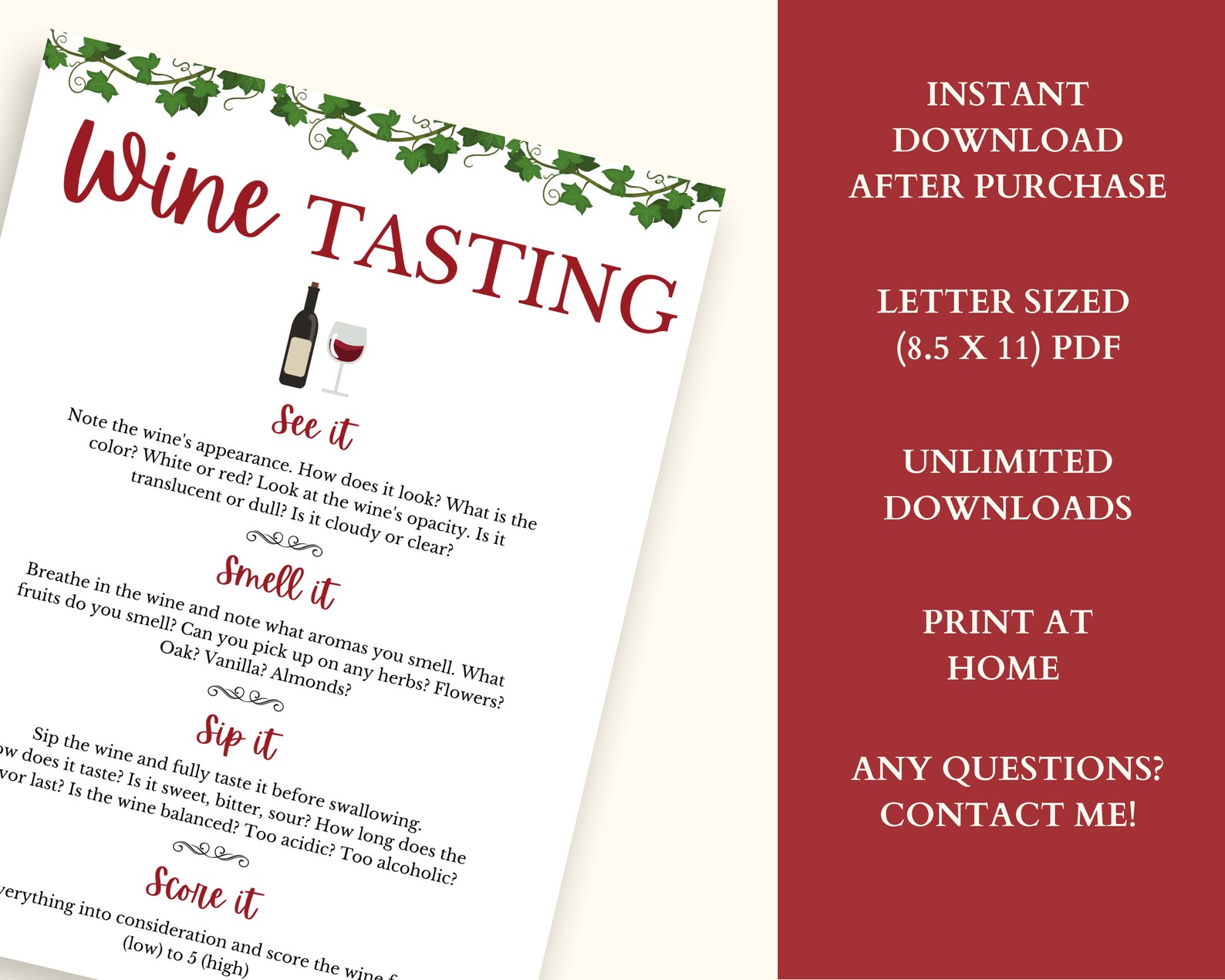 Wine Tasting Kit Wine Tasting Party Kit 6 Wines Wine Etsy