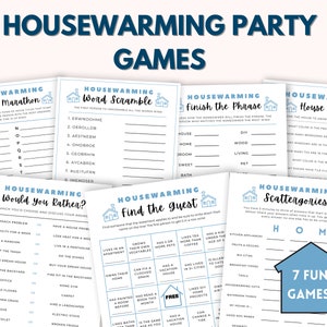 Housewarming Games Bundle, Housewarming Party Games, New Home Party Games, New House Games, New Apartment Party Games